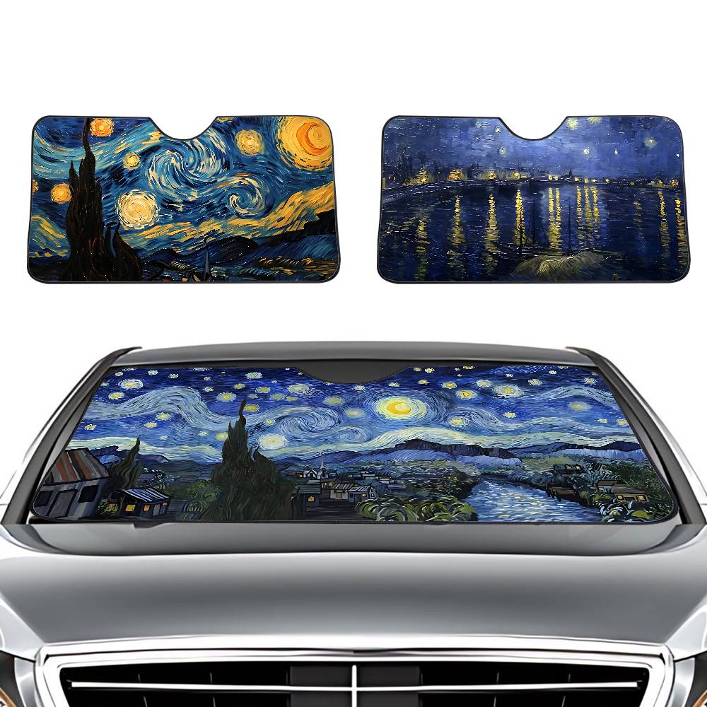 Windshield Sun Shade - Starry Night V-Van G-Gogh Car SunShade