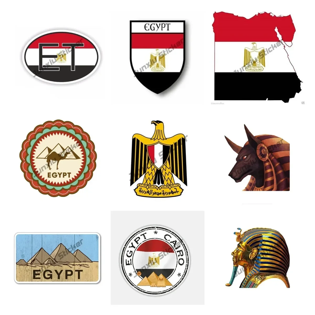 Car Accessories Egypt - Egypt Flag Decal Sticker Egypt Travel