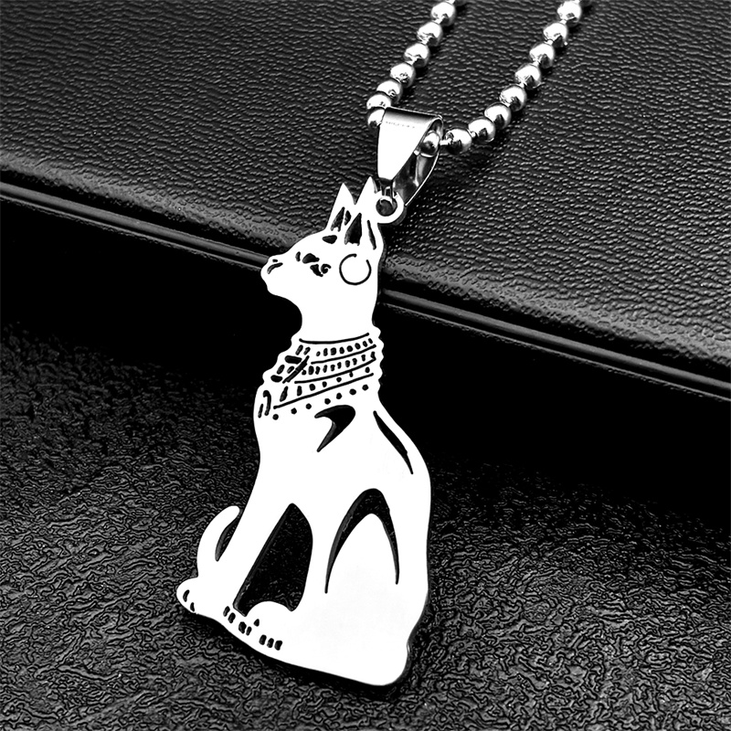 Car Accessories Egypt - Stainless Steel Egypt Cat Bastet Car