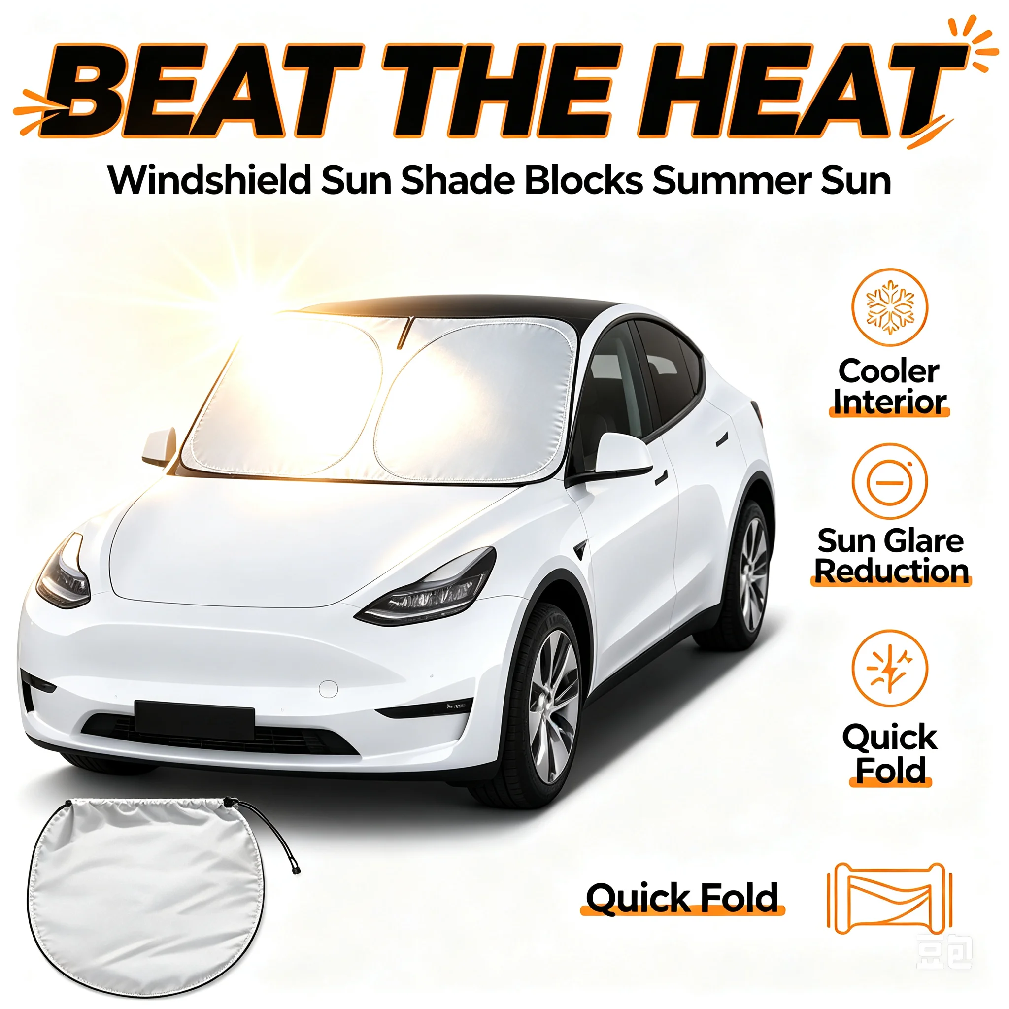 Windshield Sun Shade - Car Sun Visor Windshield Sunshade Heat