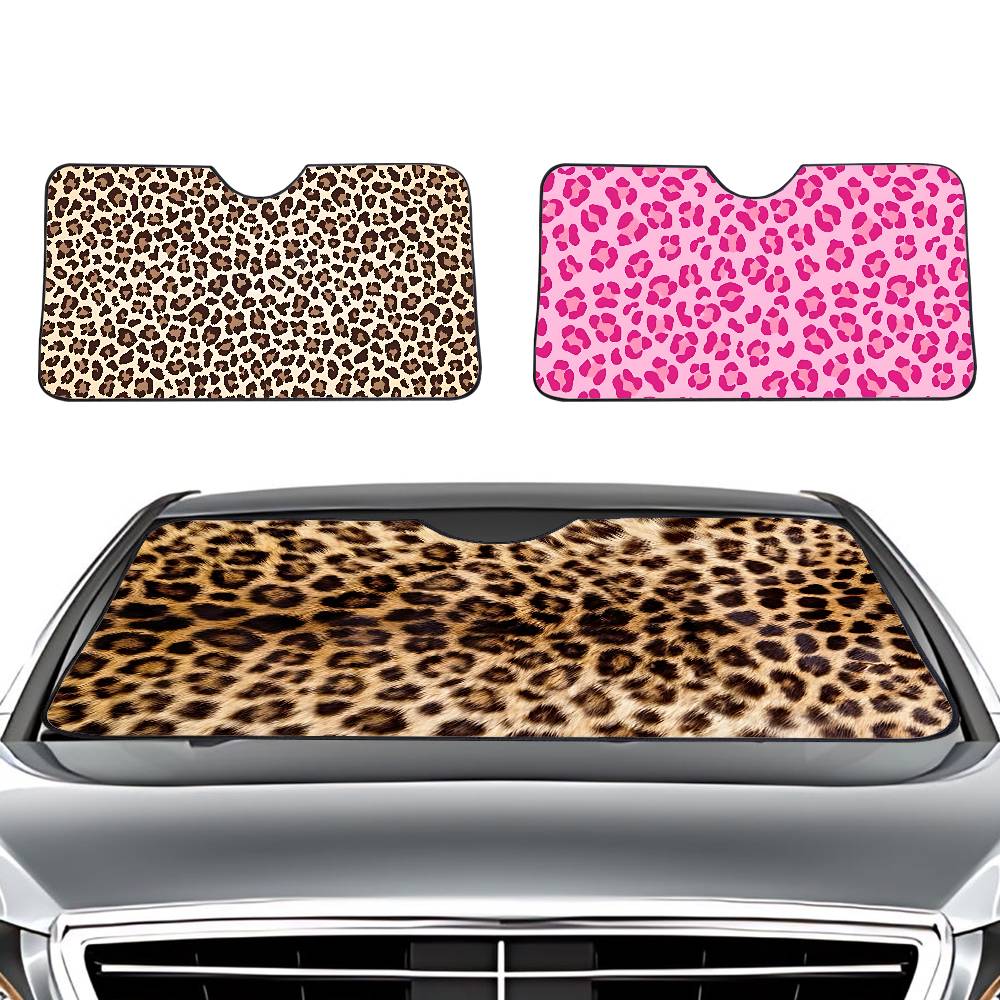 Windshield Sun Shade - Animal Fur (Leopard Print) Car SunShade