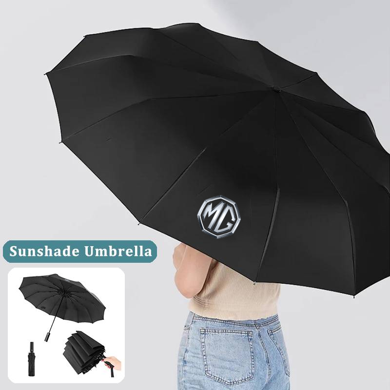 Automatic Car Sunshade - Car Logo Automatic Folding Windproof Sunshade