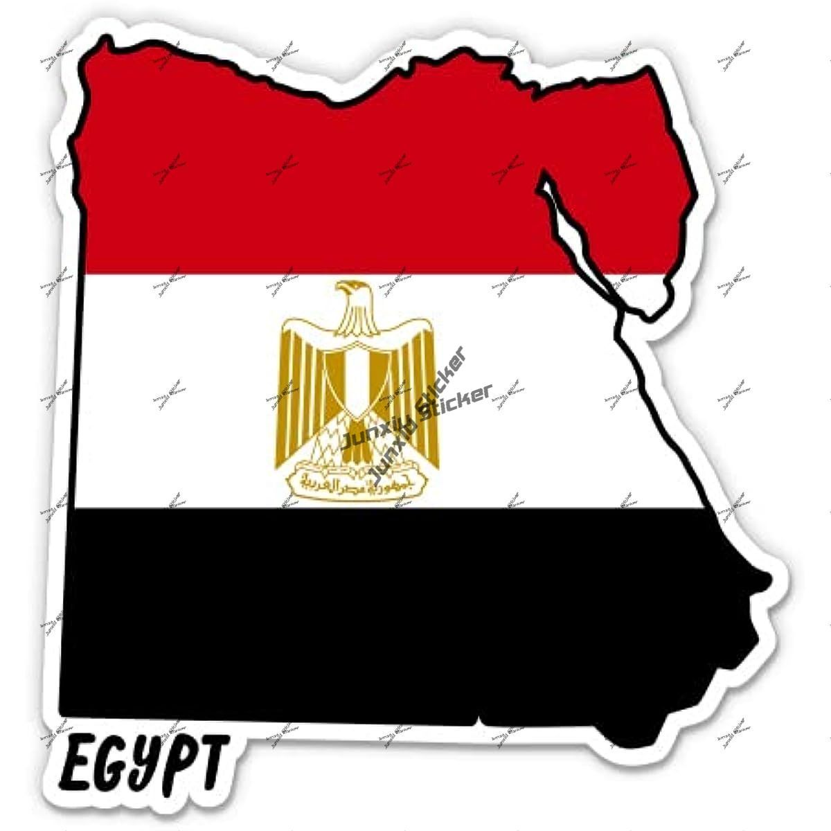 Car Accessories Egypt - Egypt Decal Egypt Map with Flag