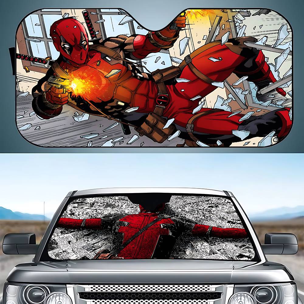 Cute-D-deadpool-S Stylish And  - огляд і ціна Windshield Sun Shade