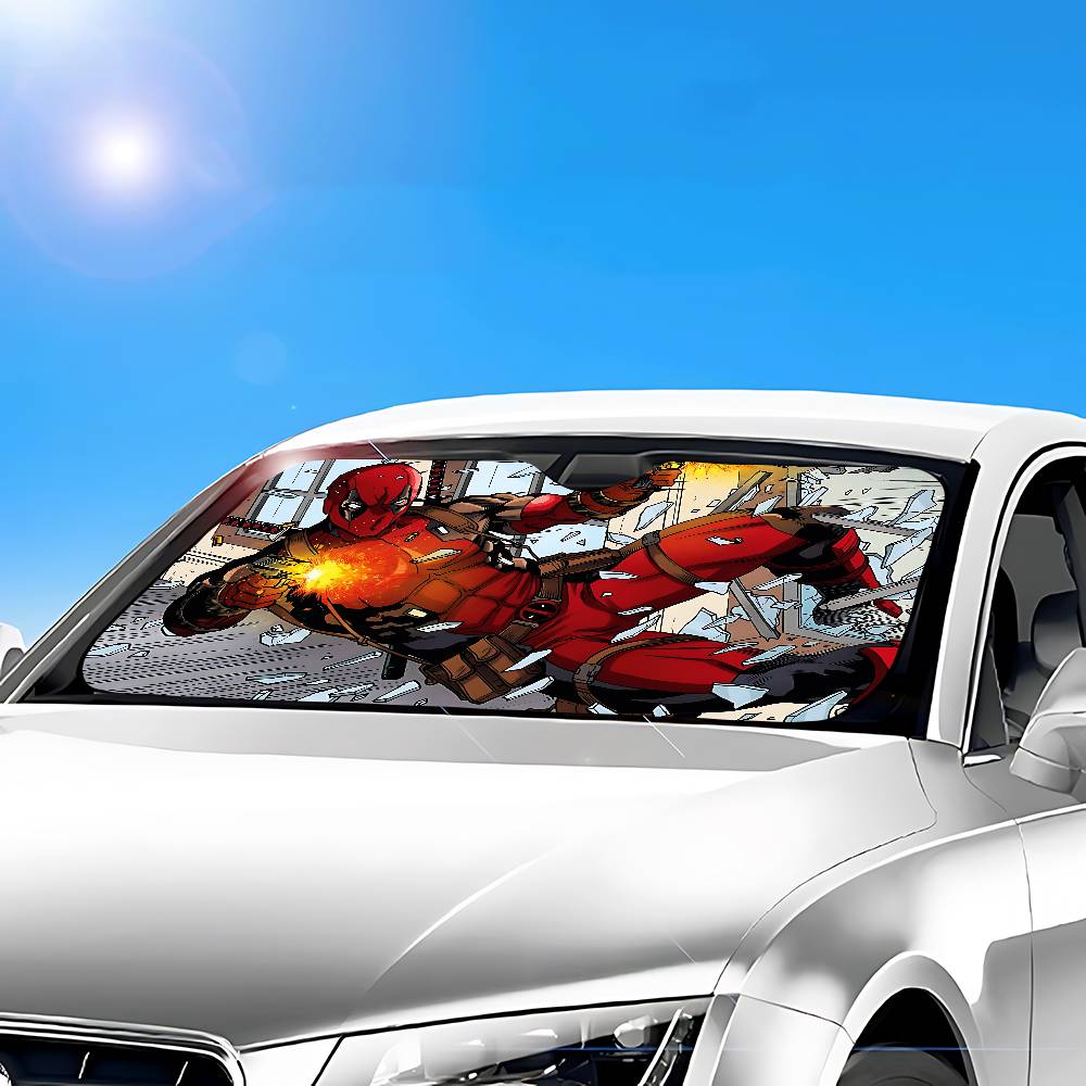 Cute-D-deadpool-S Stylish And  - огляд і ціна Windshield Sun Shade