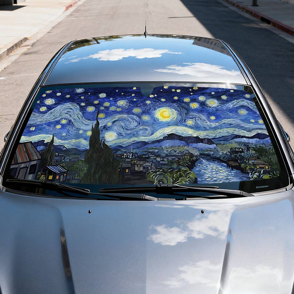 Starry Night V-Van G-Gogh Car  - огляд і ціна Windshield Sun Shade