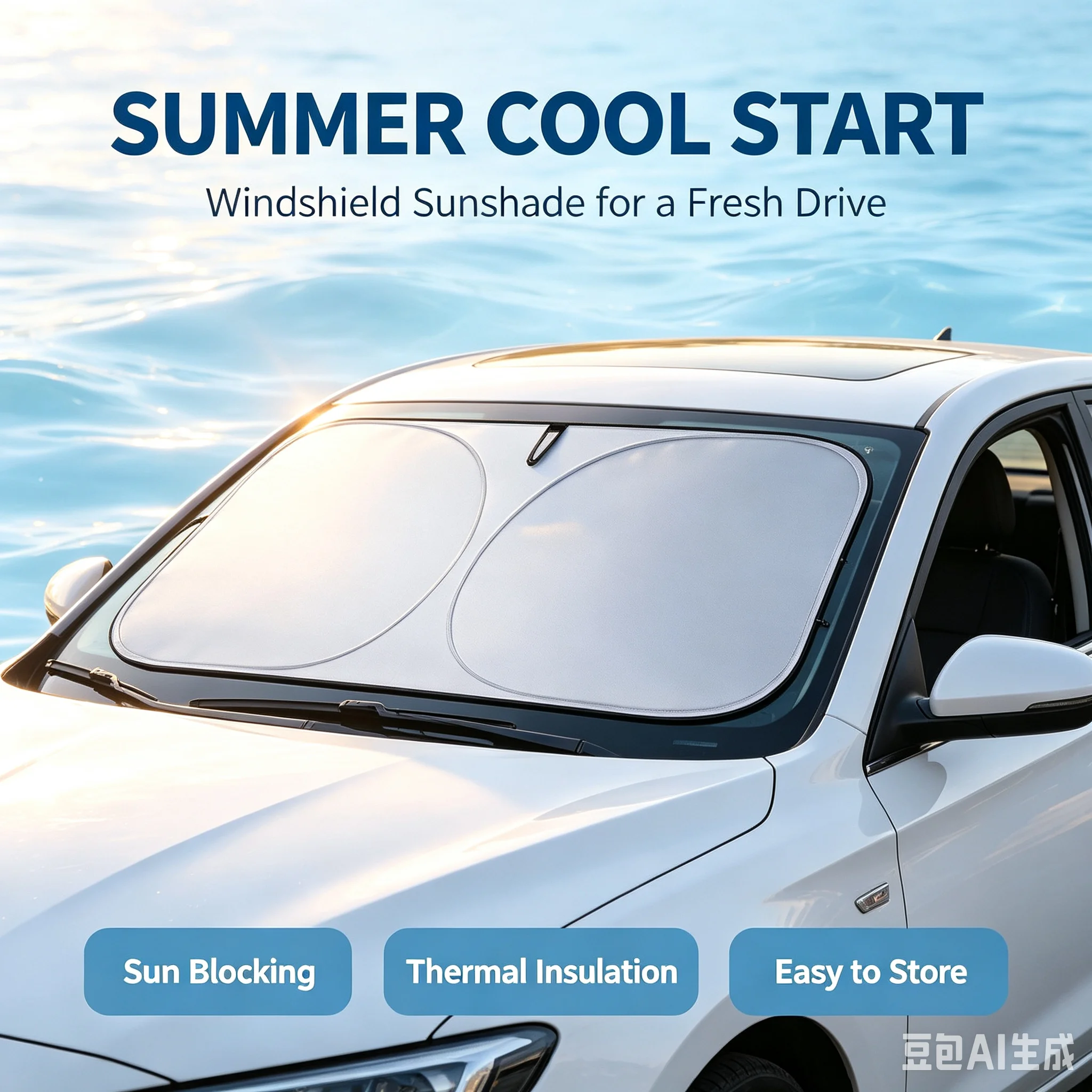 Car Windshield Sun Visor Folda - огляд і ціна Windshield Sun Shade