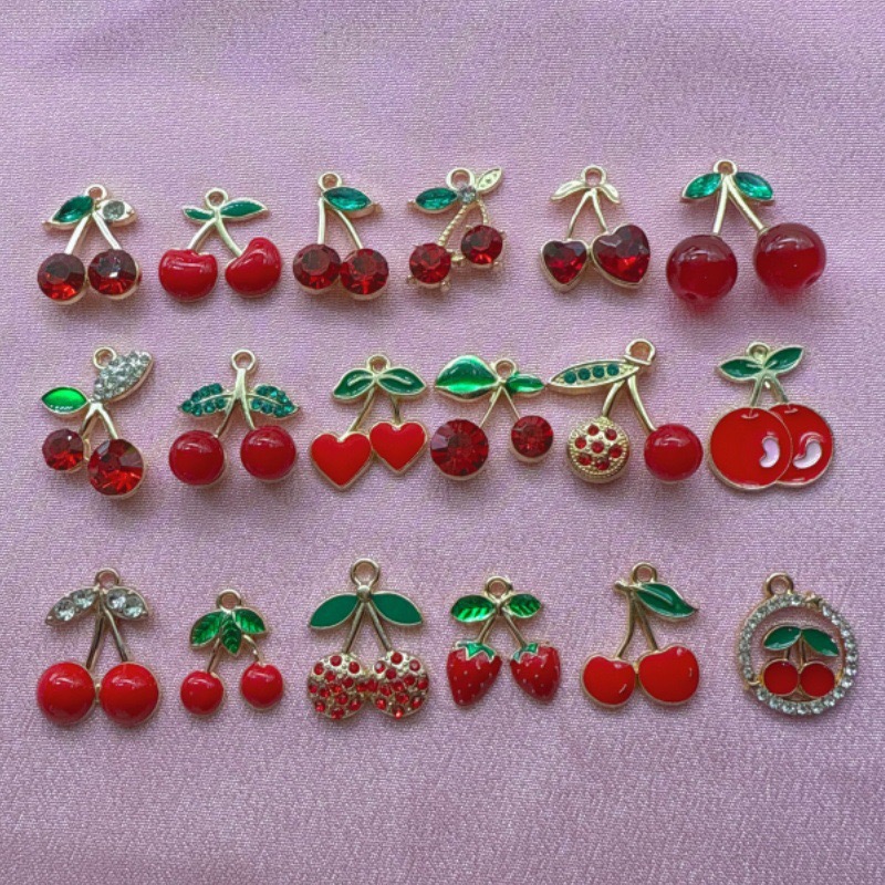 12pcs Amazon Red Cherry Keycha - огляд і ціна Car Accessories Amazon