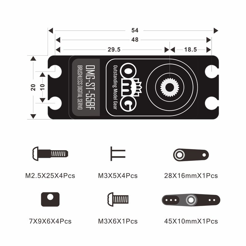 Omg 50kg Servo Motor Omg-St-55 - огляд і ціна Car Accessories Omg