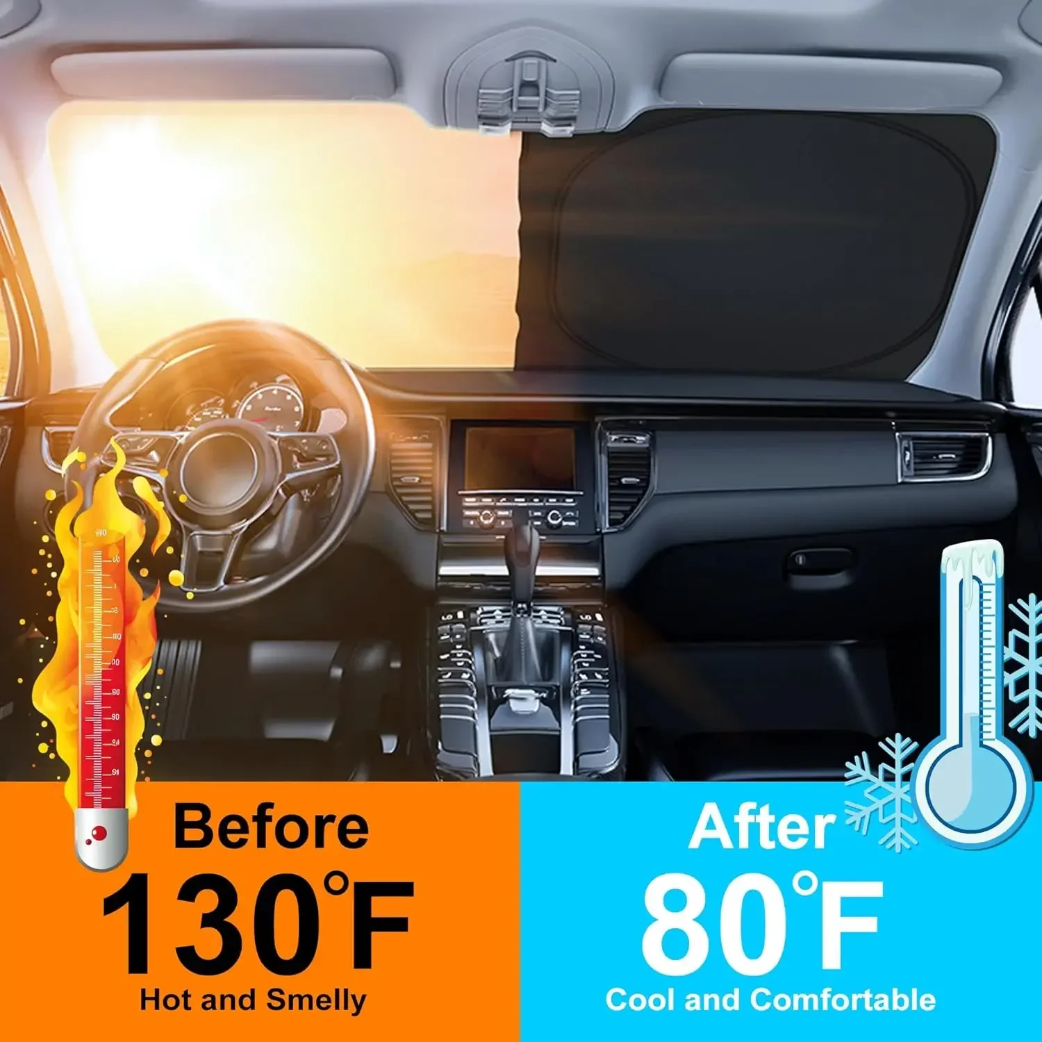 Car Sunshade Front Windshield  - огляд і ціна Windshield Sun Shade