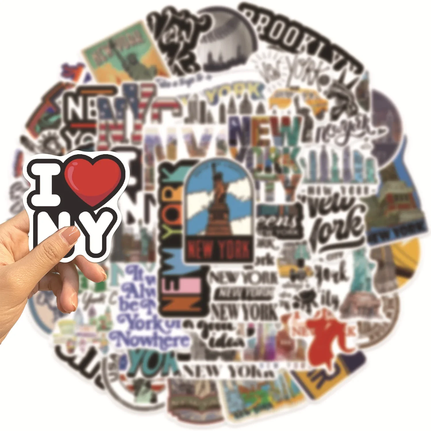 50/100pcs Cute New York City T - огляд і ціна Car Accessories York