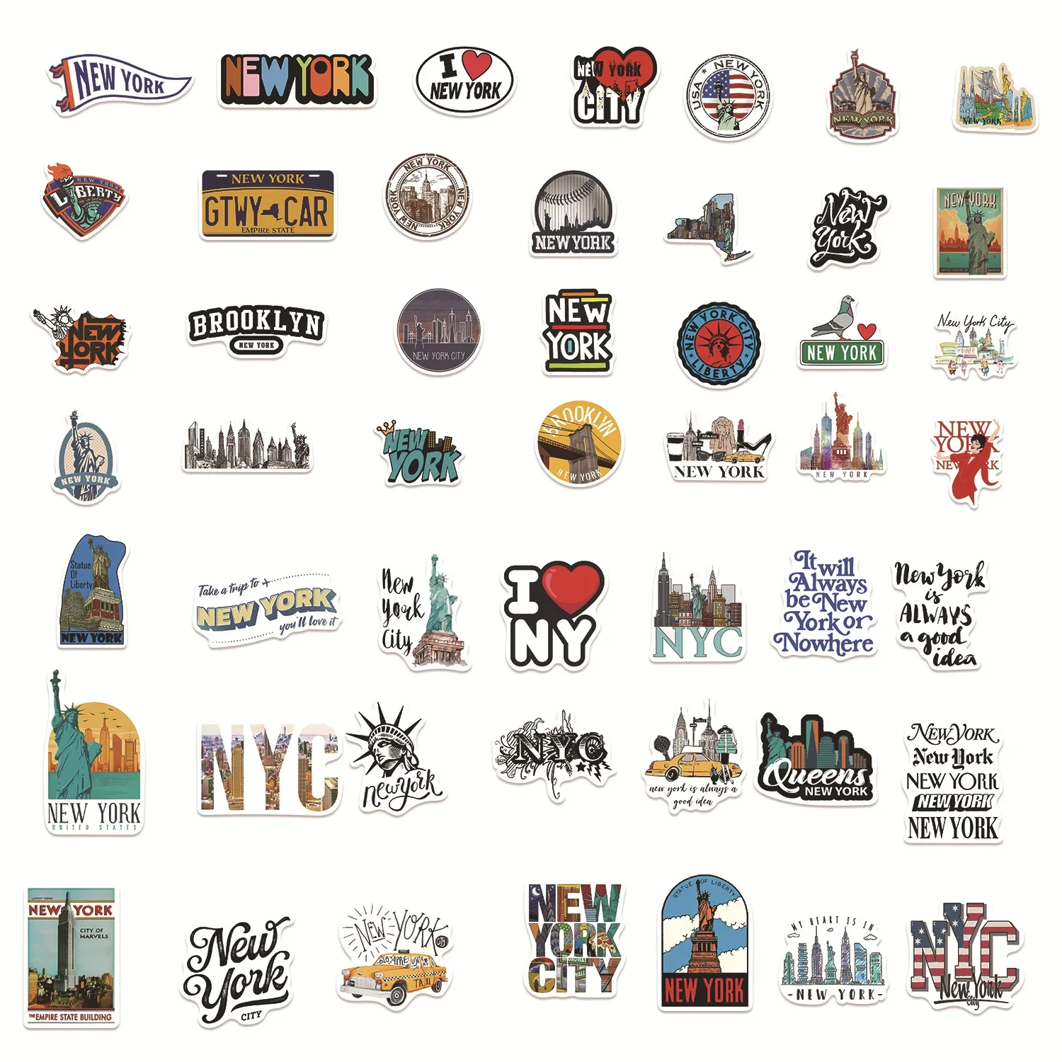 50/100pcs Cute New York City T - огляд і ціна Car Accessories York