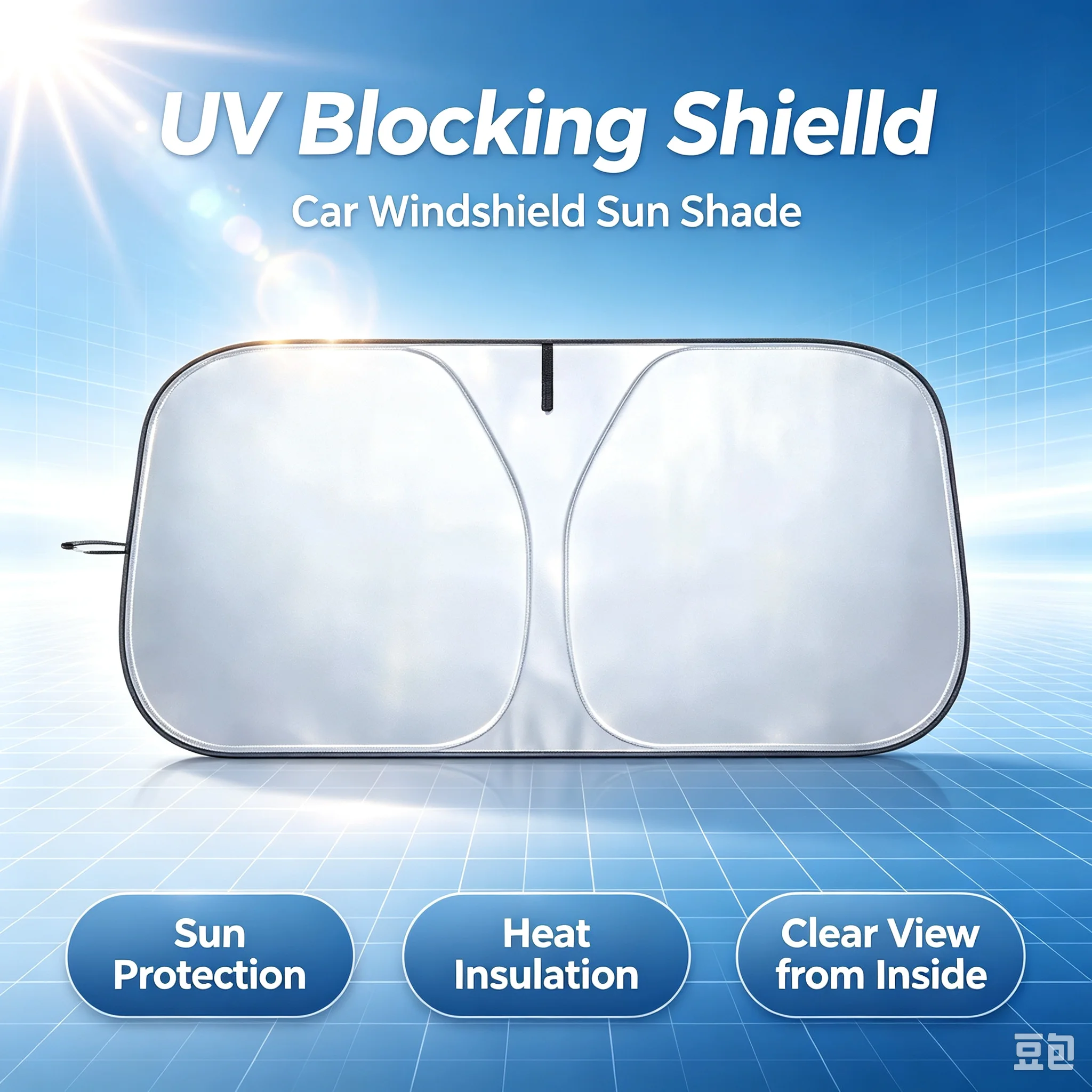 Car Front Window Sunshade UV P - огляд і ціна Windshield Sun Shade